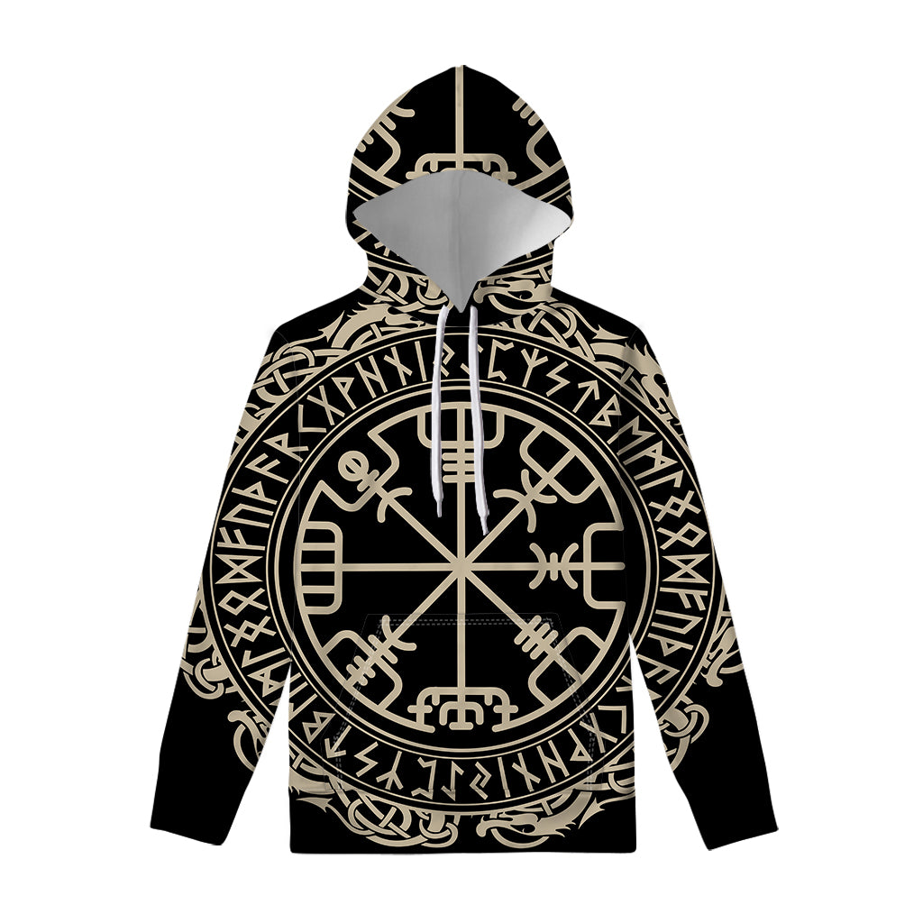 Viking Vegvisir Print Pullover Hoodie