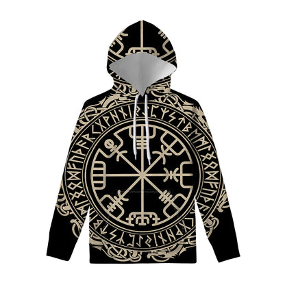 Viking Vegvisir Print Pullover Hoodie