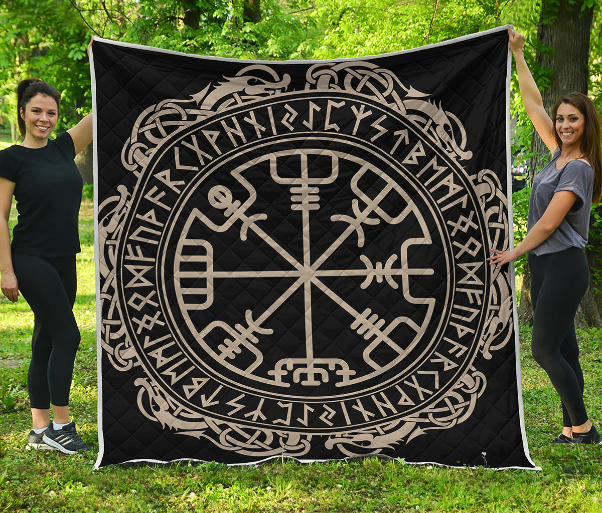 Viking Vegvisir Print Quilt