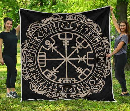 Viking Vegvisir Print Quilt