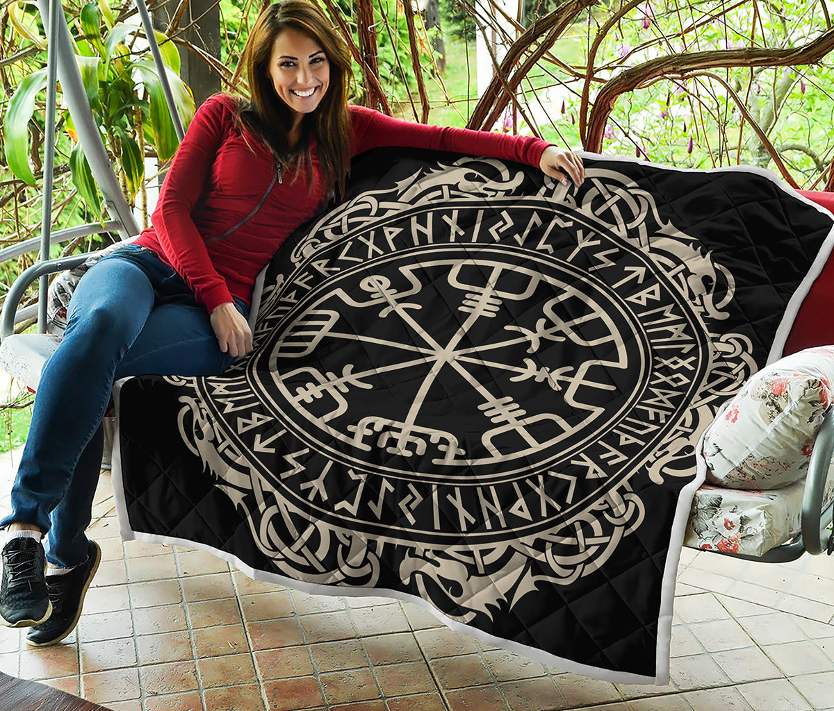 Viking Vegvisir Print Quilt