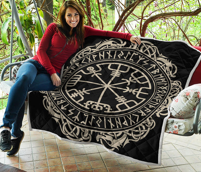 Viking Vegvisir Print Quilt