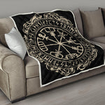 Viking Vegvisir Print Quilt