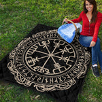 Viking Vegvisir Print Quilt