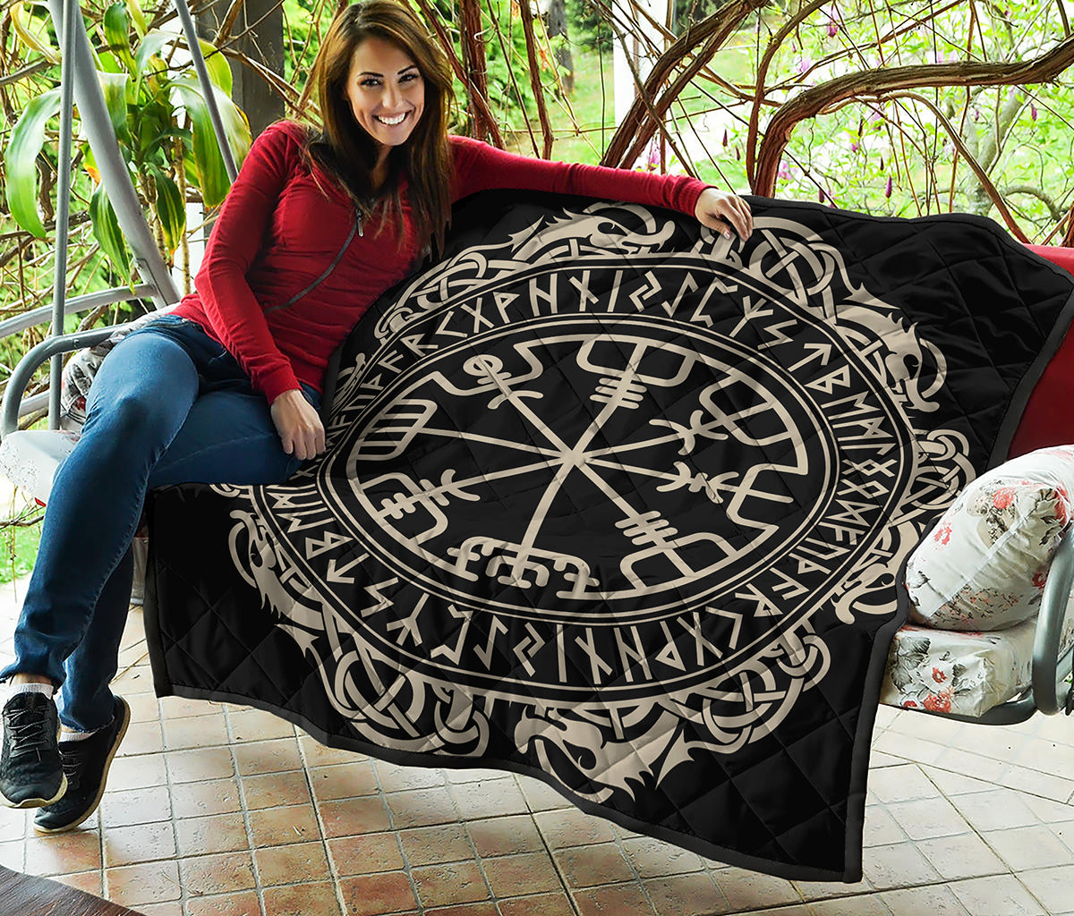 Viking Vegvisir Print Quilt