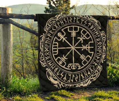 Viking Vegvisir Print Quilt
