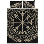 Viking Vegvisir Print Quilt Bed Set