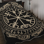 Viking Vegvisir Print Quilt Bed Set