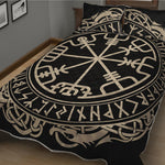 Viking Vegvisir Print Quilt Bed Set