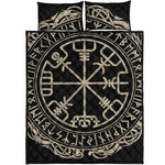 Viking Vegvisir Print Quilt Bed Set
