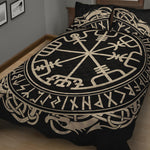 Viking Vegvisir Print Quilt Bed Set