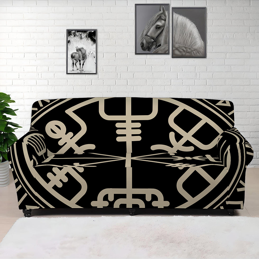 Viking Vegvisir Print Sofa Cover