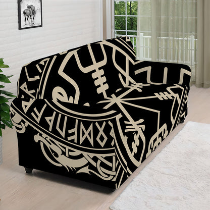 Viking Vegvisir Print Sofa Cover