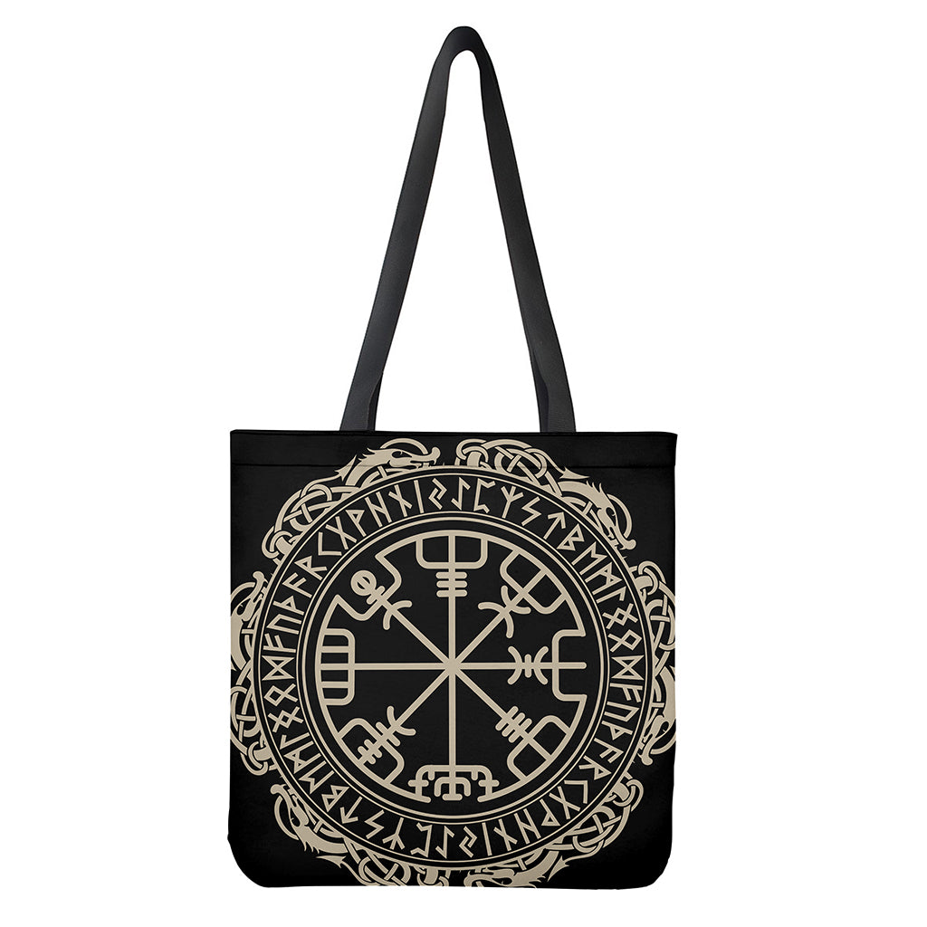 Viking Vegvisir Print Tote Bag