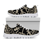 Viking Vegvisir Print White Sneakers
