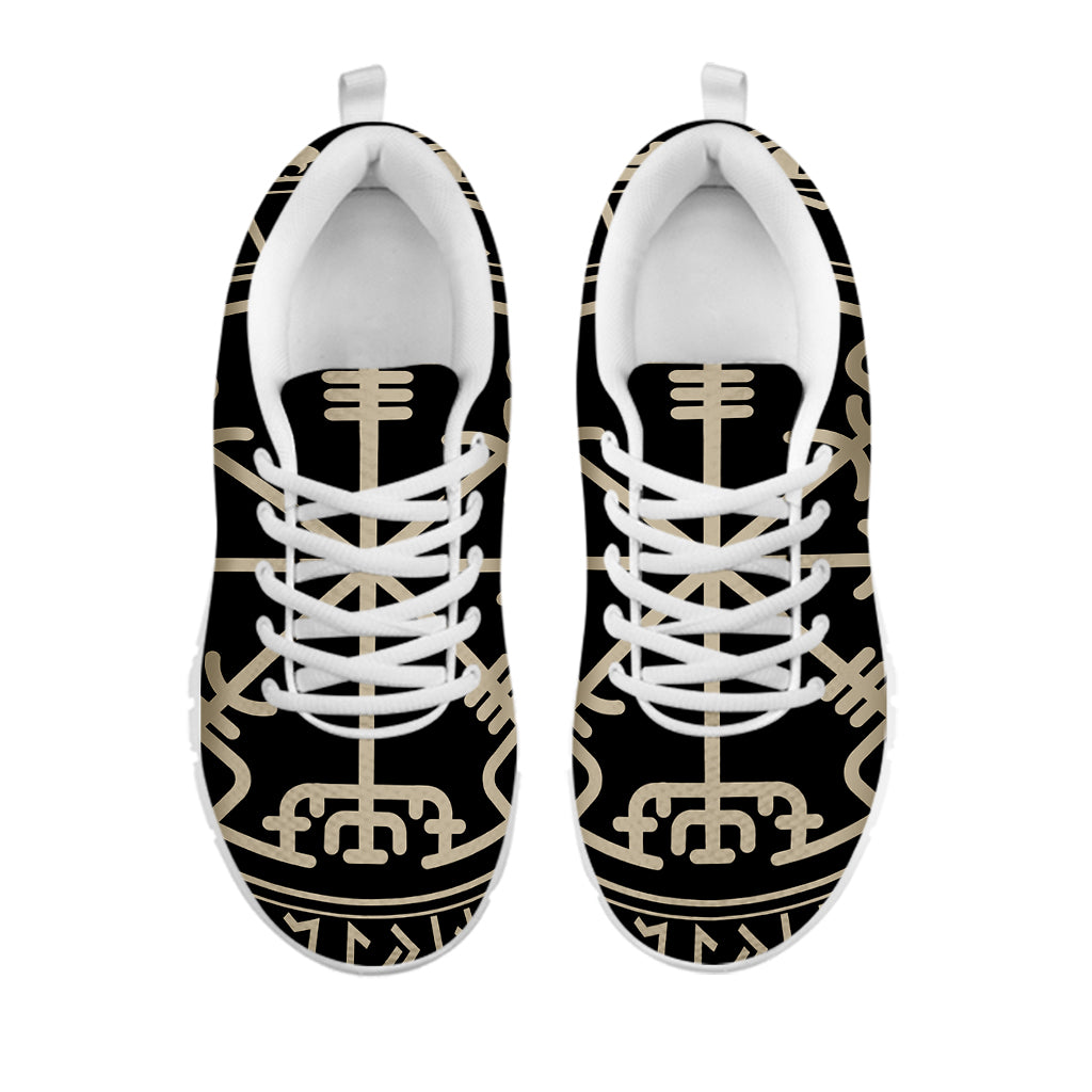 Viking Vegvisir Print White Sneakers