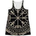Viking Vegvisir Print Women's Racerback Tank Top