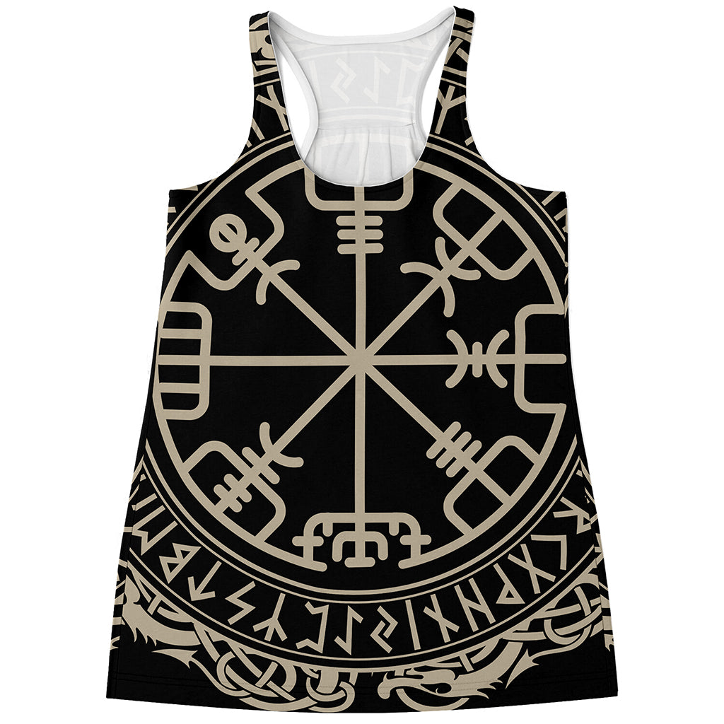 Viking Vegvisir Print Women's Racerback Tank Top