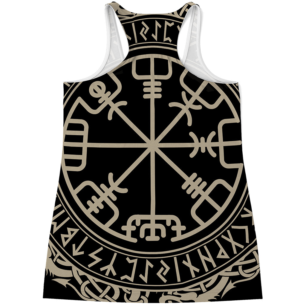 Viking Vegvisir Print Women's Racerback Tank Top