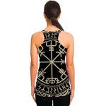 Viking Vegvisir Print Women's Racerback Tank Top