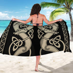 Viking Wolves Symbol Print Beach Sarong Wrap