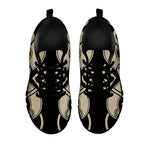 Viking Wolves Symbol Print Black Sneakers