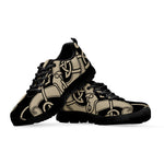 Viking Wolves Symbol Print Black Sneakers