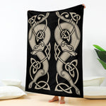 Viking Wolves Symbol Print Blanket