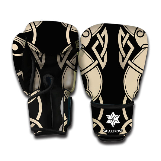 Viking Wolves Symbol Print Boxing Gloves