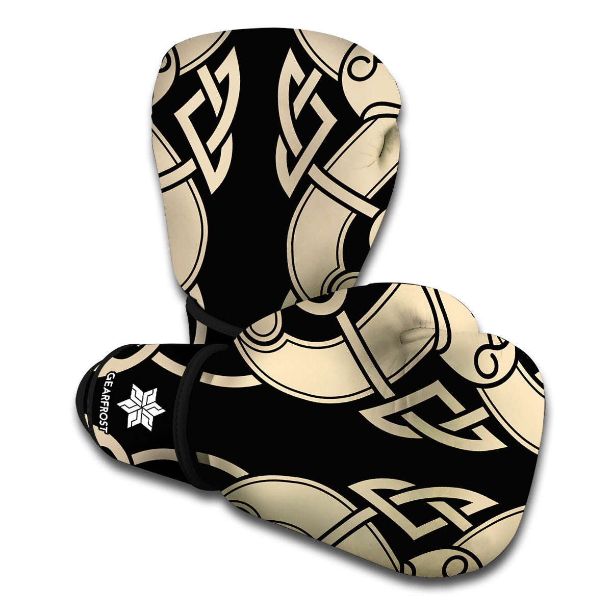 Viking Wolves Symbol Print Boxing Gloves