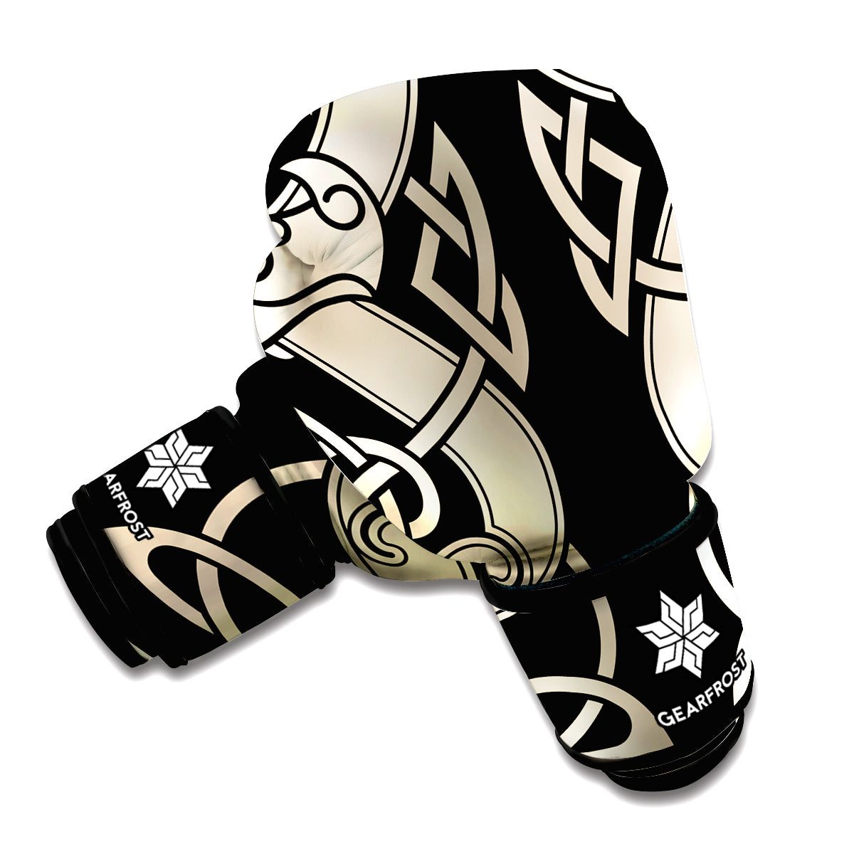 Viking Wolves Symbol Print Boxing Gloves