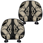 Viking Wolves Symbol Print Car Headrest Covers