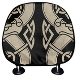 Viking Wolves Symbol Print Car Headrest Covers