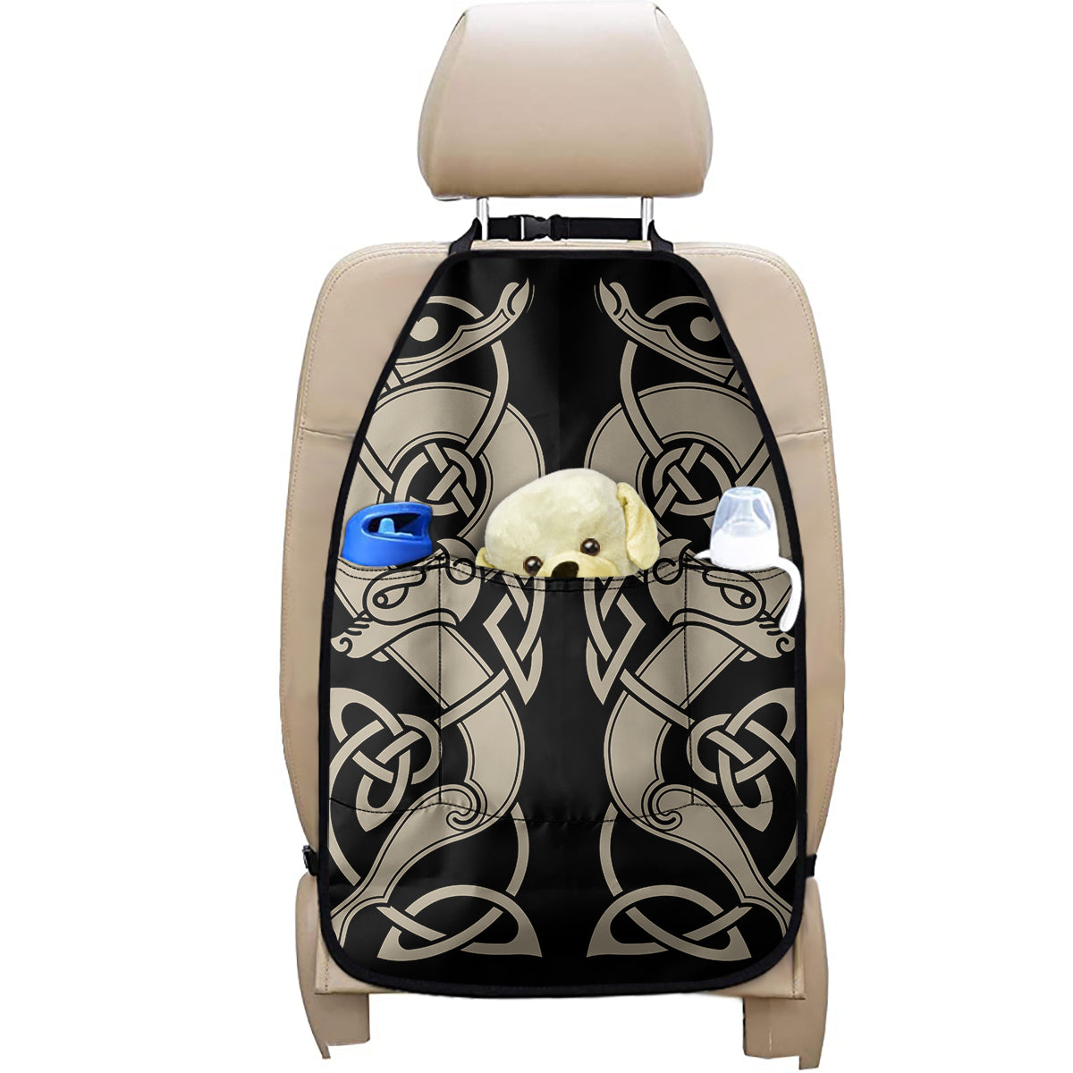 Viking Wolves Symbol Print Car Seat Organizers
