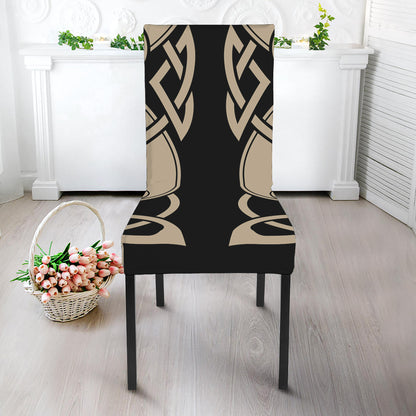 Viking Wolves Symbol Print Dining Chair Slipcover