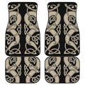Viking Wolves Symbol Print Front and Back Car Floor Mats