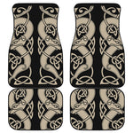 Viking Wolves Symbol Print Front and Back Car Floor Mats