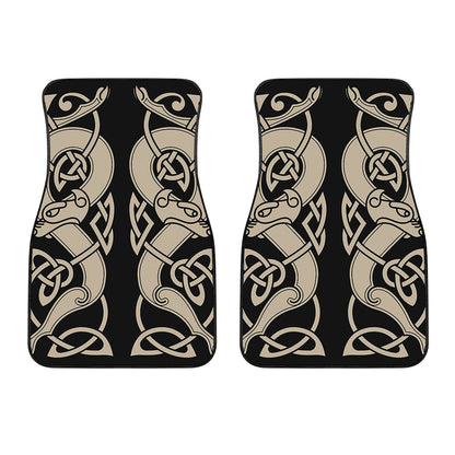 Viking Wolves Symbol Print Front Car Floor Mats
