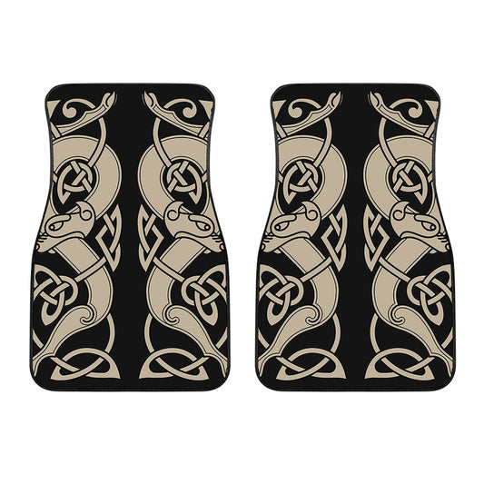 Viking Wolves Symbol Print Front Car Floor Mats