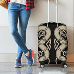 Viking Wolves Symbol Print Luggage Cover