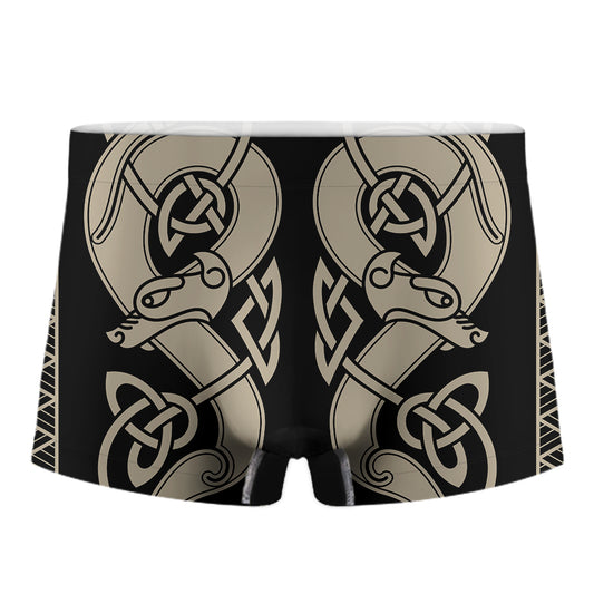 Viking Wolves Symbol Print Men's Boxer Briefs