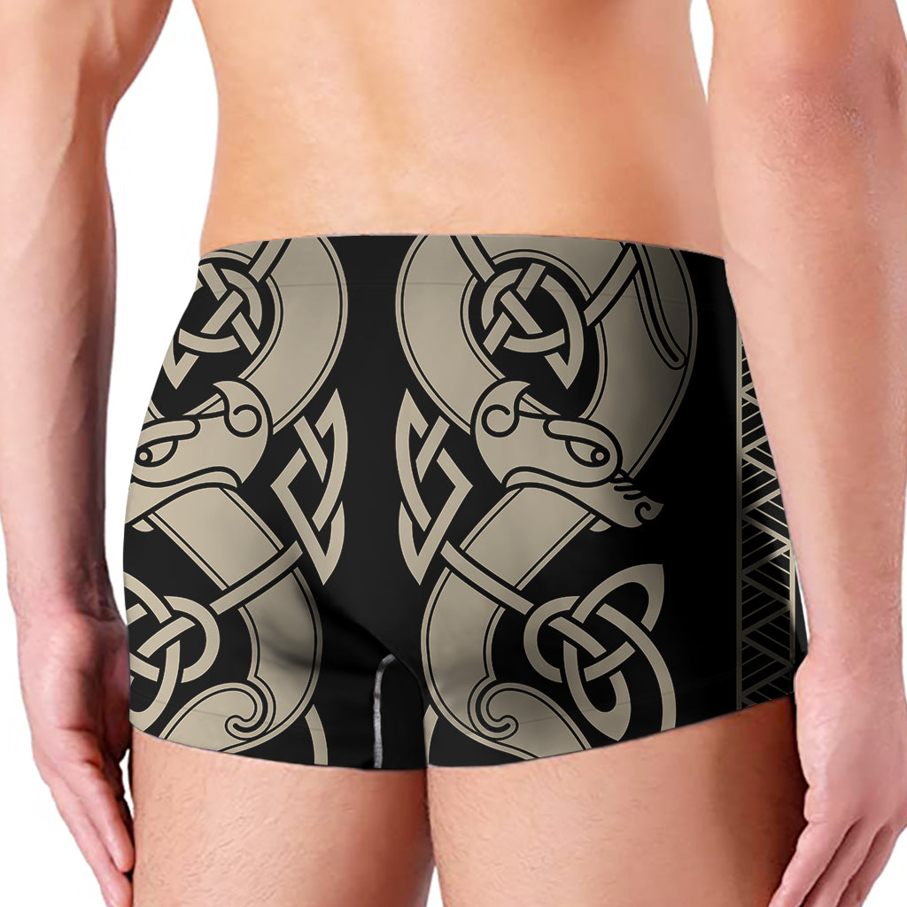 Viking Wolves Symbol Print Men's Boxer Briefs