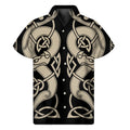 Viking Wolves Symbol Print Men's Short Sleeve Shirt