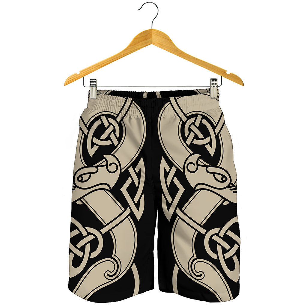 Viking Wolves Symbol Print Men's Shorts