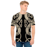 Viking Wolves Symbol Print Men's T-Shirt