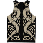 Viking Wolves Symbol Print Men's Tank Top