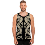 Viking Wolves Symbol Print Men's Tank Top