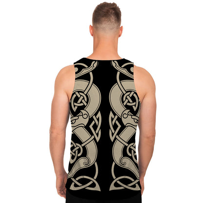 Viking Wolves Symbol Print Men's Tank Top