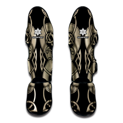 Viking Wolves Symbol Print Muay Thai Shin Guard