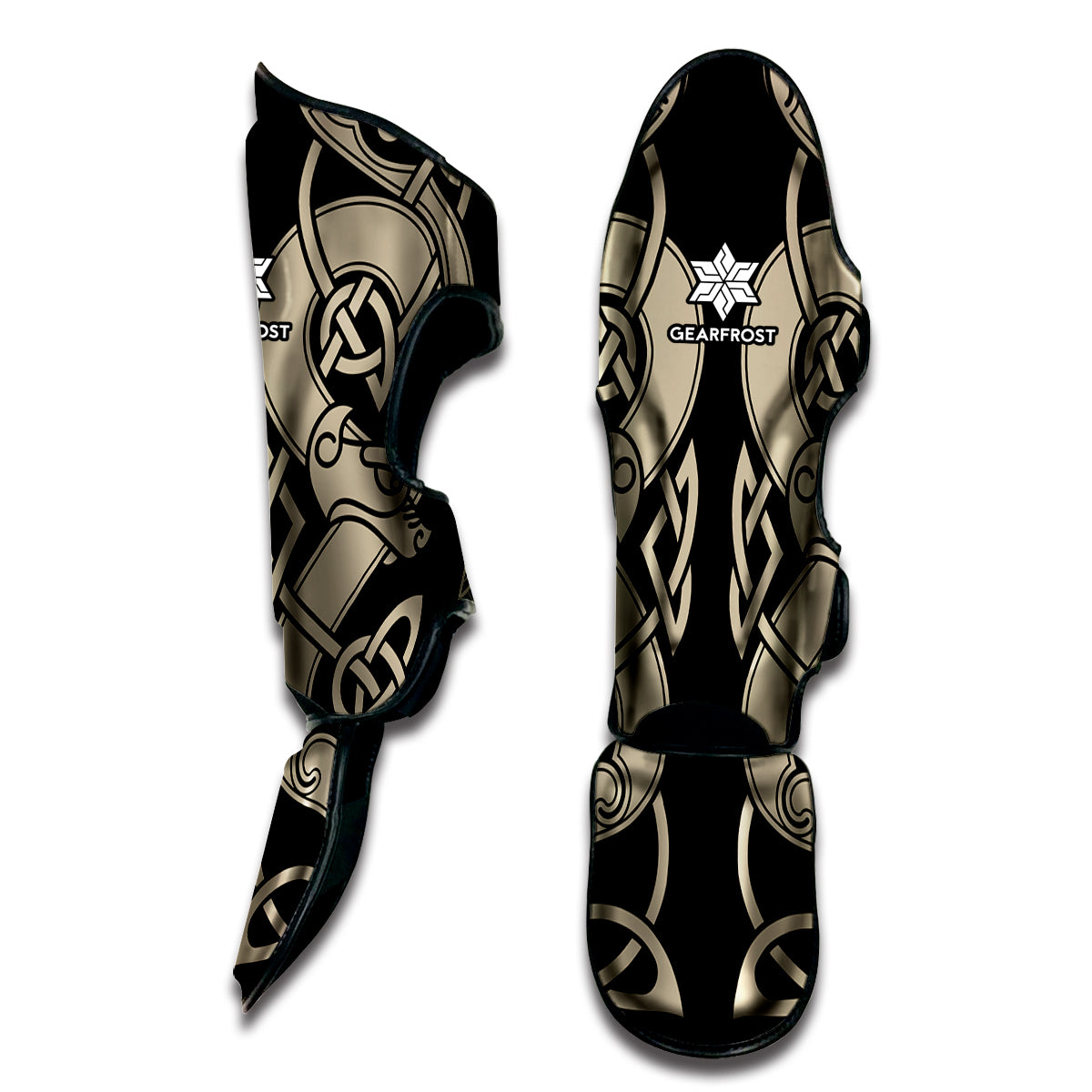 Viking Wolves Symbol Print Muay Thai Shin Guard